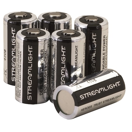 Streamlight LITHIUM BATTERIES, 6PK STL85180